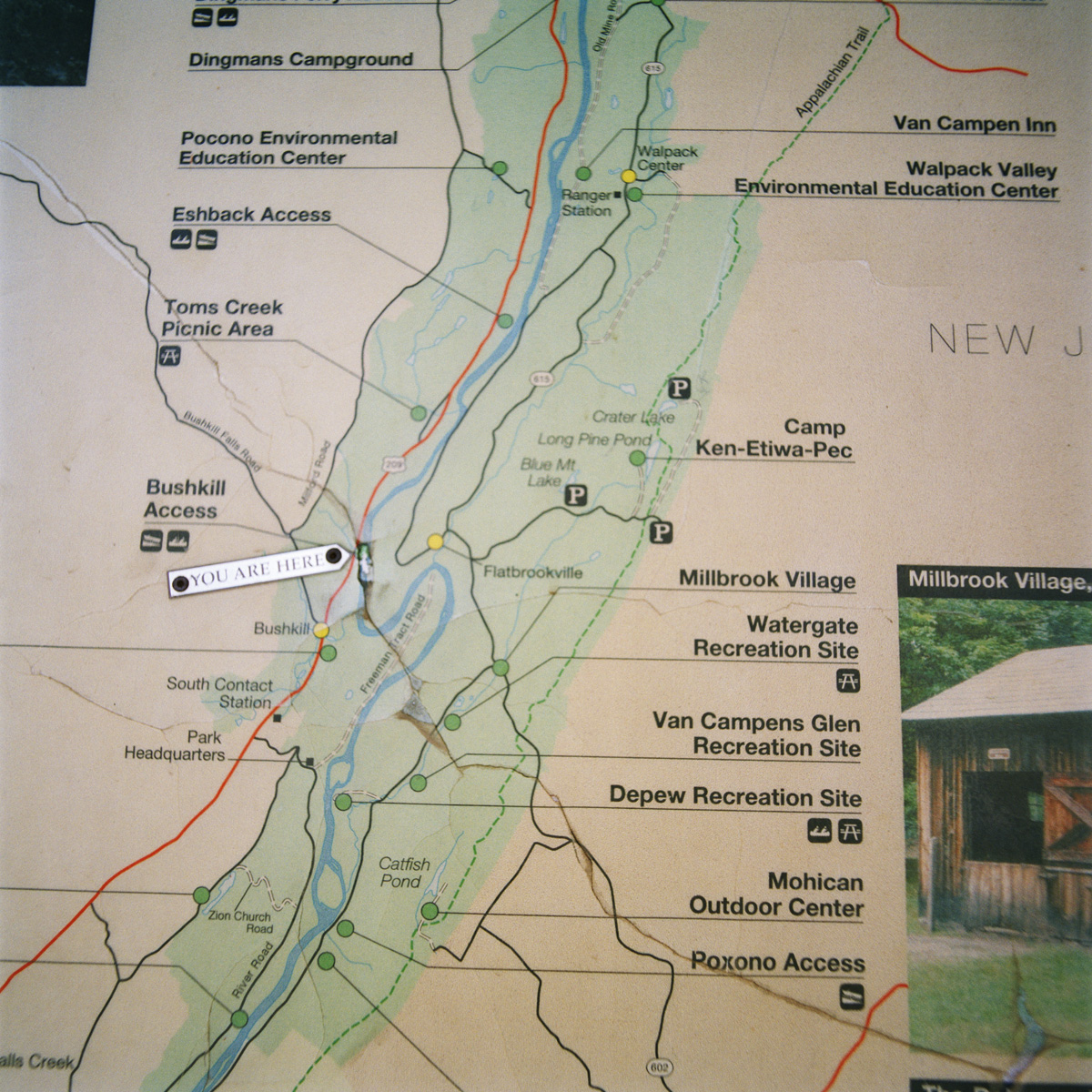 Park Map, Delaware Water Gap National Recreation Area, PA
