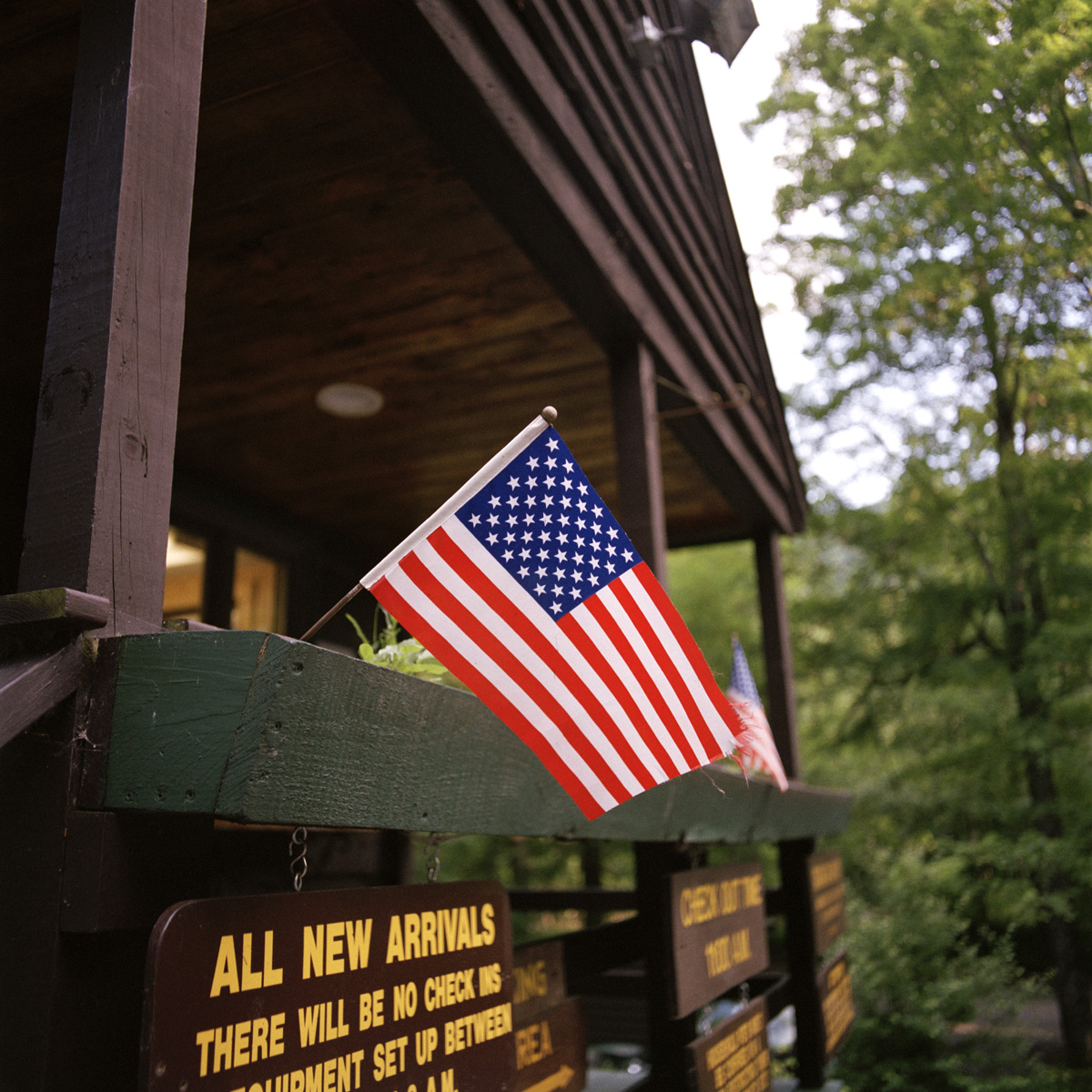 Flag, Woodland Valley State Campground, Catskill Park, NY