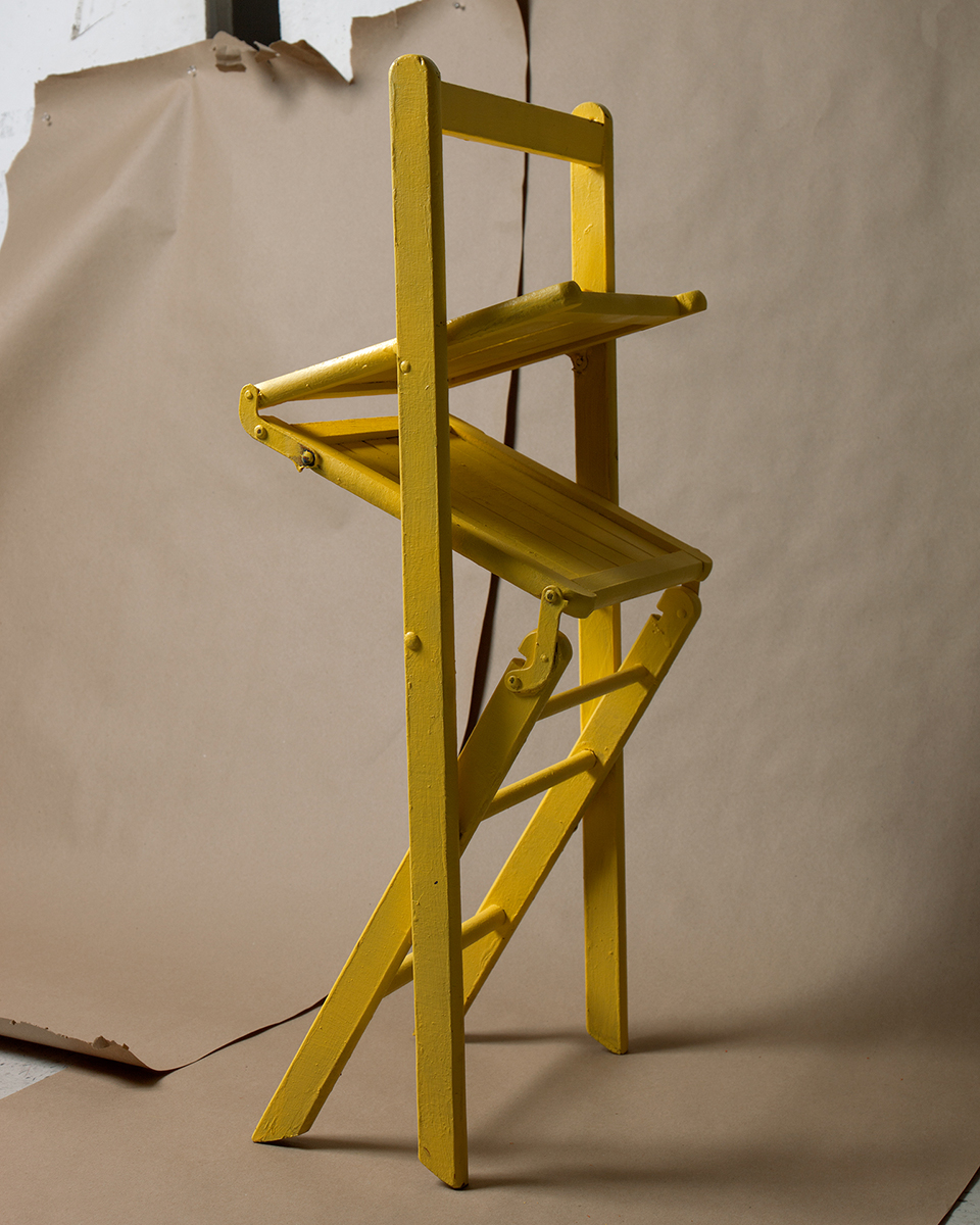Yellow chair on butcherʼs paper, 2013