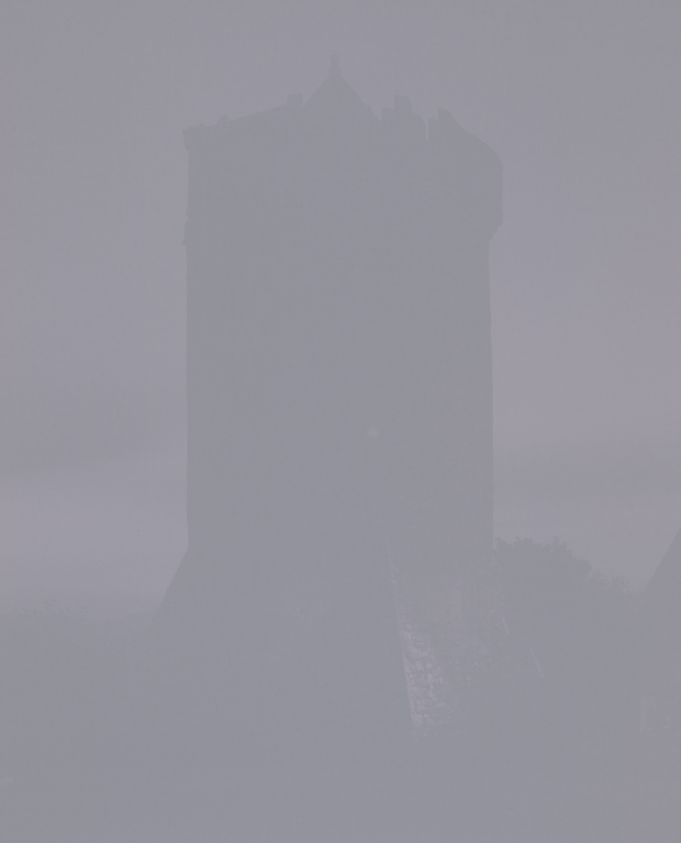 16th century tower at night, my Ireland, 2012 8 x 10 Disappearing Photograph on Gelatin Silver Paper, Four weeks later