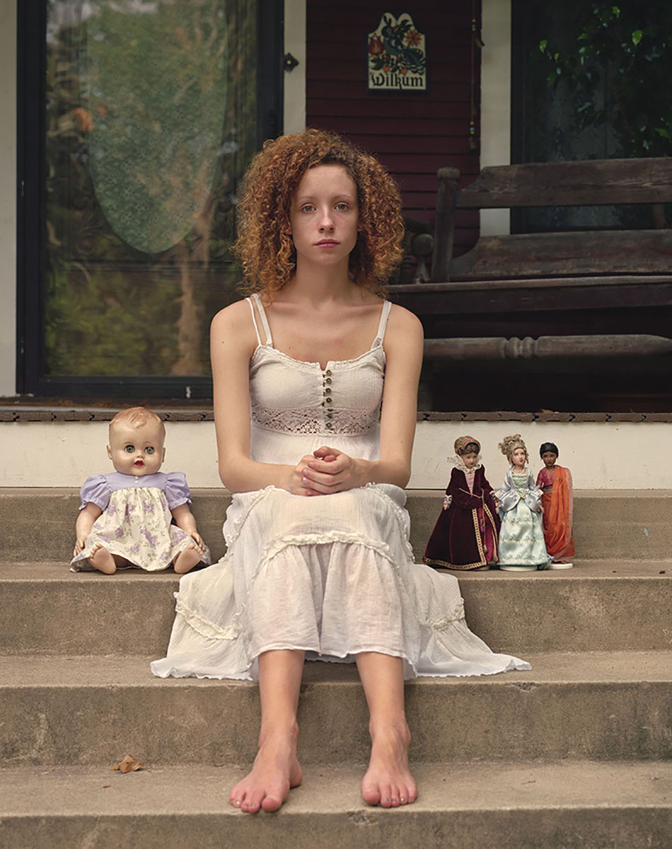 Emily with dolls